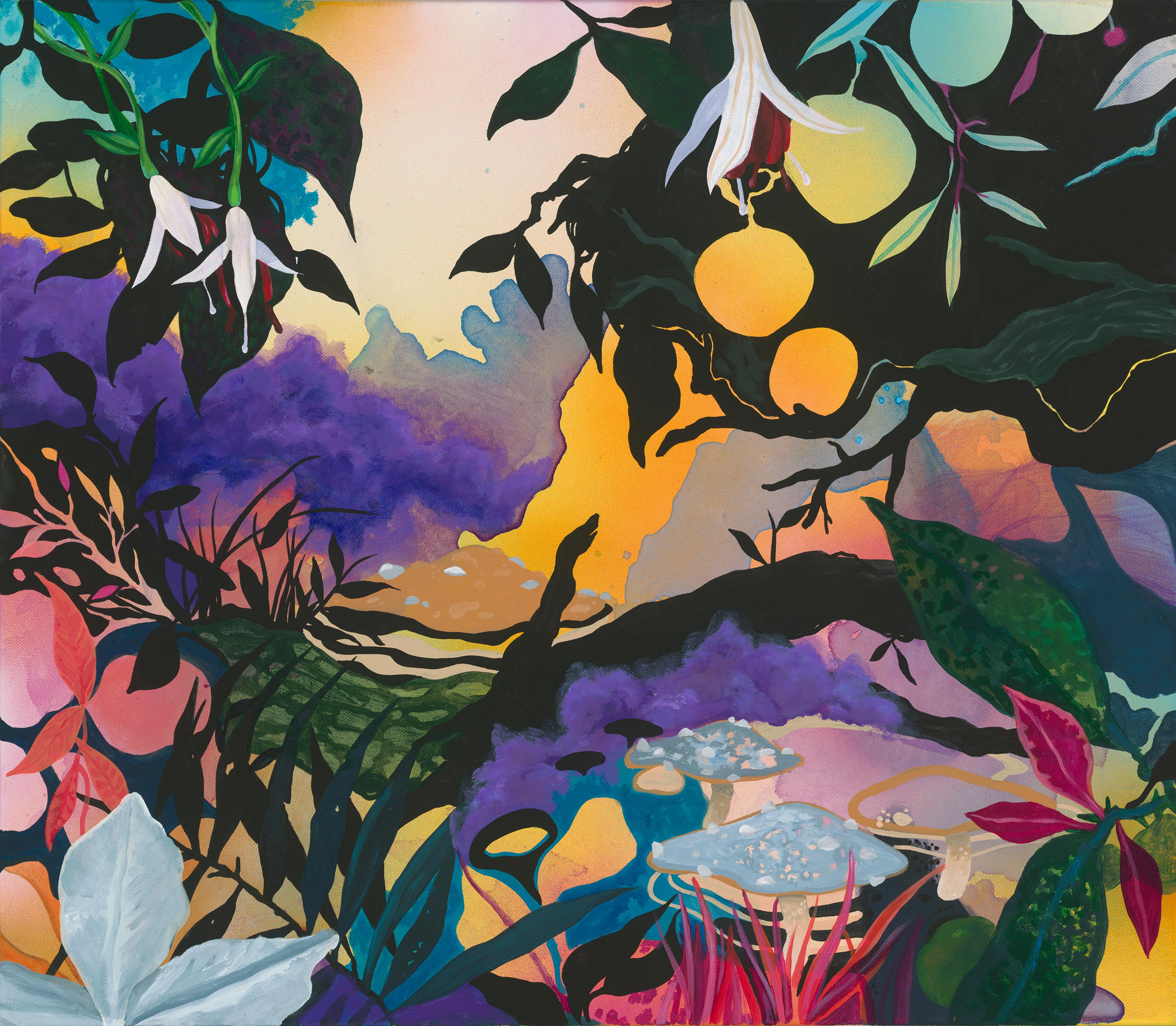 Landscape Painting de Patricia Rodriguez - Recogiendo el tiempo - Pintura acrílica contemporánea abstracta de paisaje