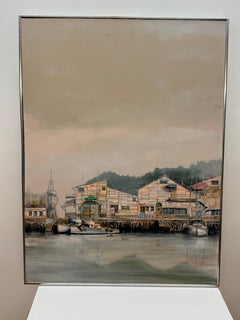 Patricia Sedlak California Wharf Painting, 1984