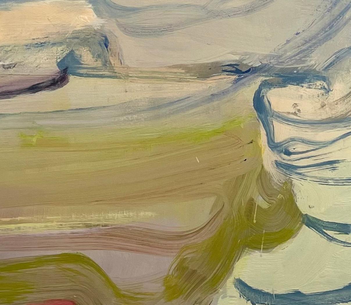 Preserver, pittura ad olio astratta con forme organiche e pennellate audaci in vendita 6