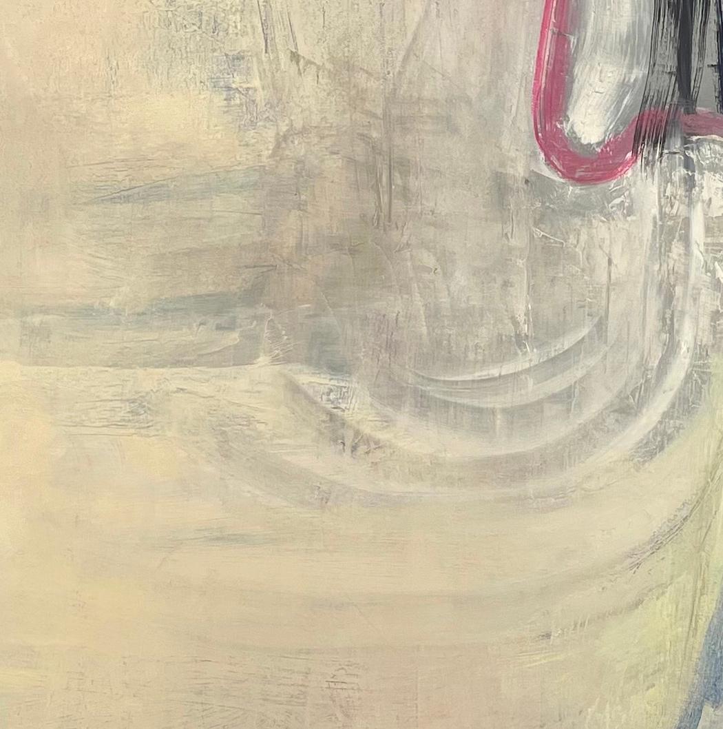 Preserver, pittura ad olio astratta con forme organiche e pennellate audaci in vendita 3