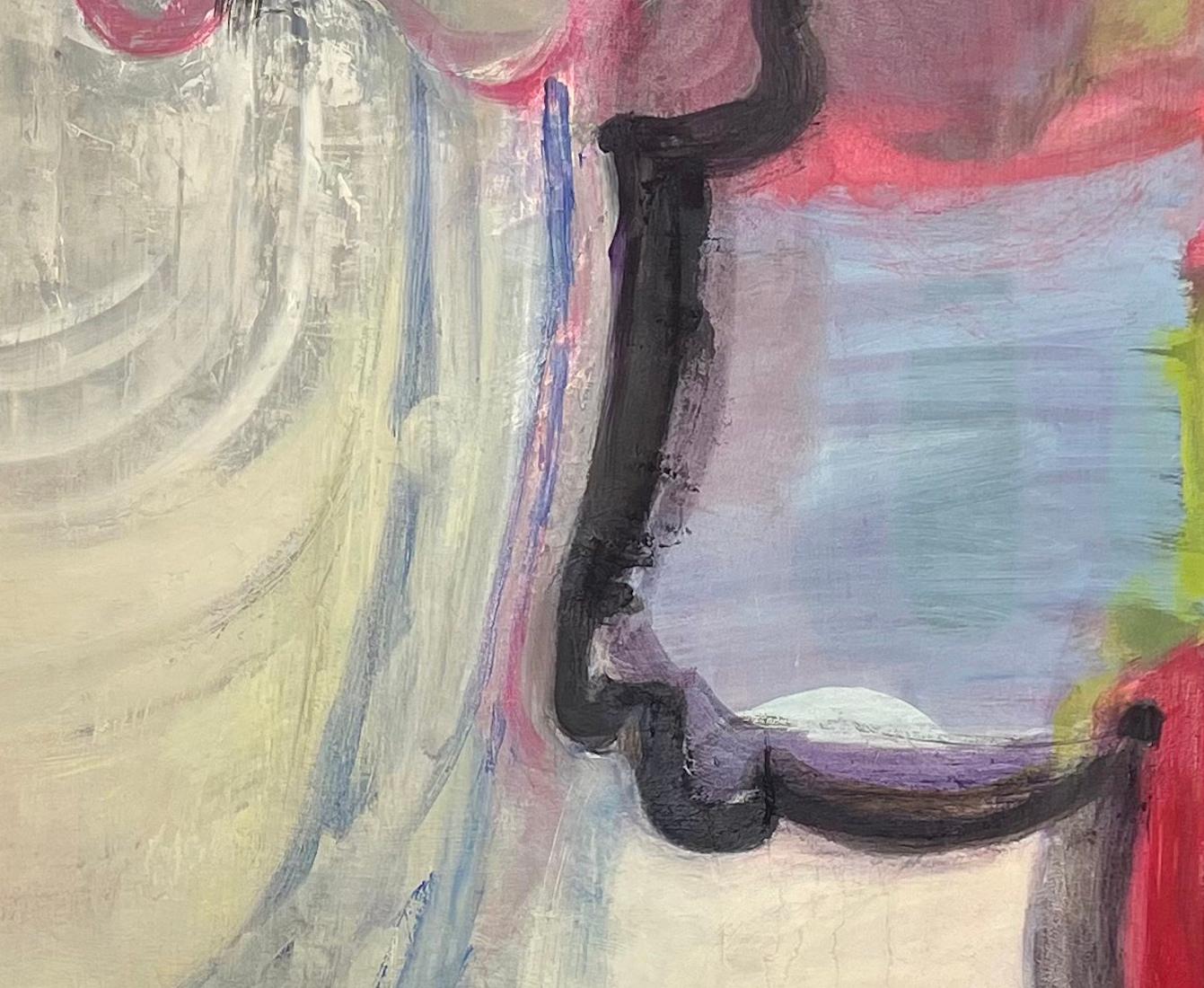 Preserver, pittura ad olio astratta con forme organiche e pennellate audaci in vendita 4