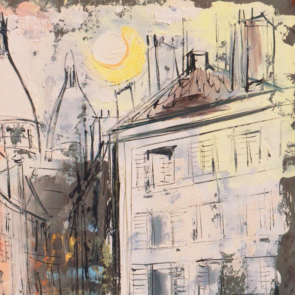 „Montmartre, Place du Tertre“, Paris,  Modernistische Frau der Frau, AIC, Smithsonian, Carmel im Angebot 1