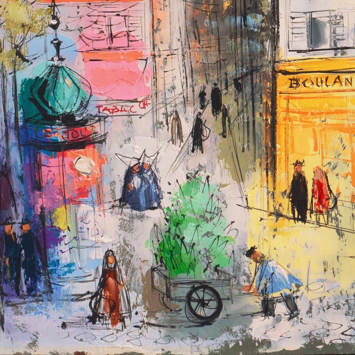 „Montmartre, Place du Tertre“, Paris,  Modernistische Frau der Frau, AIC, Smithsonian, Carmel im Angebot 2