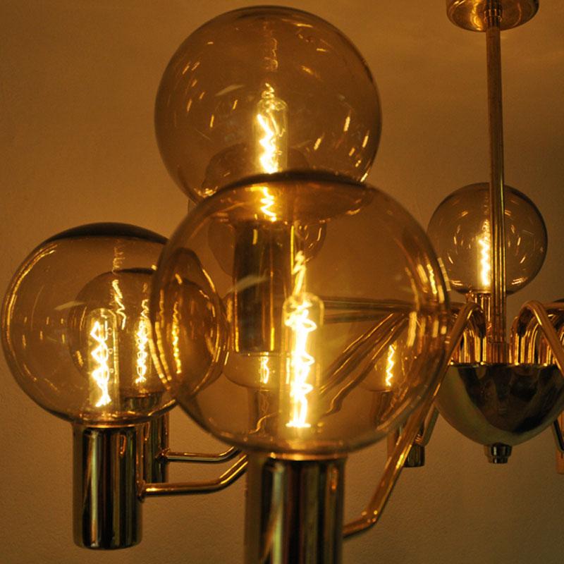 Patricia T372/15 Chandelier from 1960s by Hans-Agne Jakobsson, Markaryd, Sweden In Good Condition In Stockholm, SE