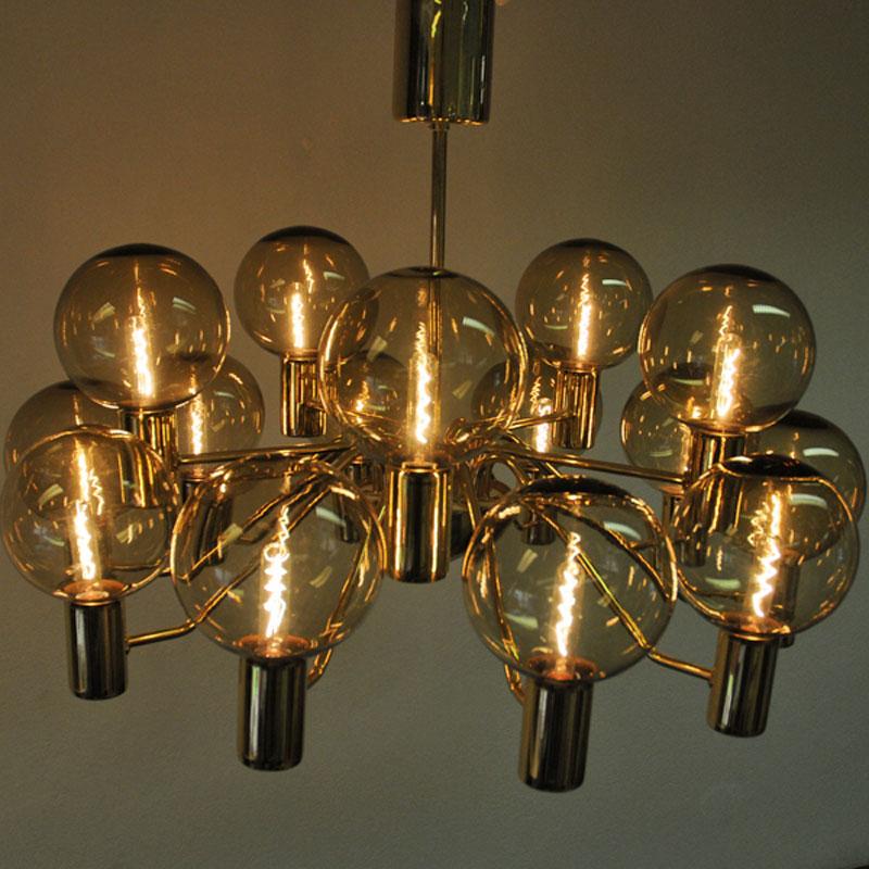 Patricia T372/15 Chandelier from 1960s by Hans-Agne Jakobsson, Markaryd, Sweden 1