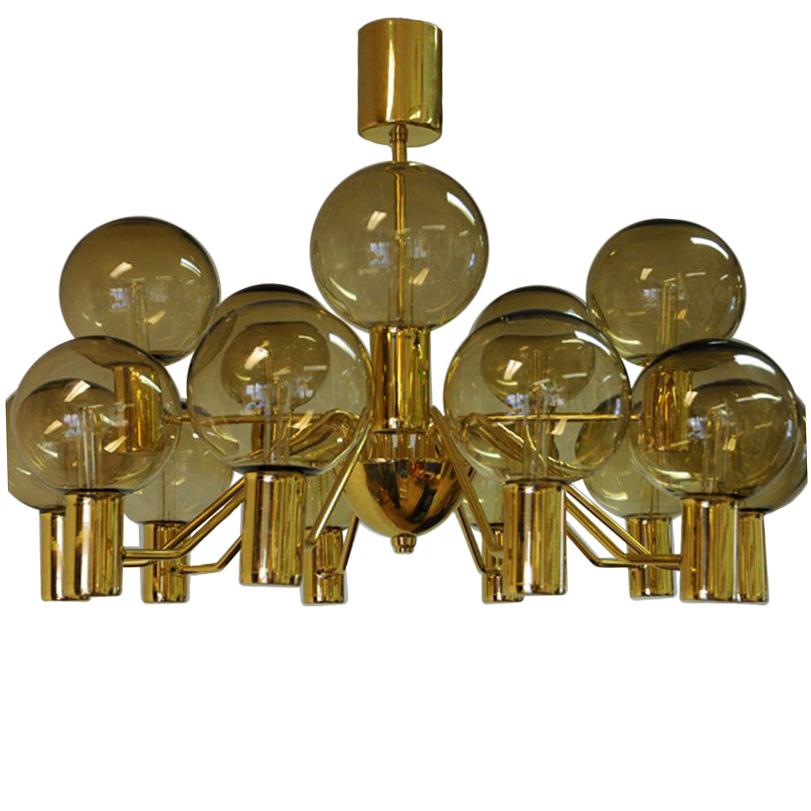 Patricia T372/15 Chandelier from 1960s by Hans-Agne Jakobsson, Markaryd, Sweden