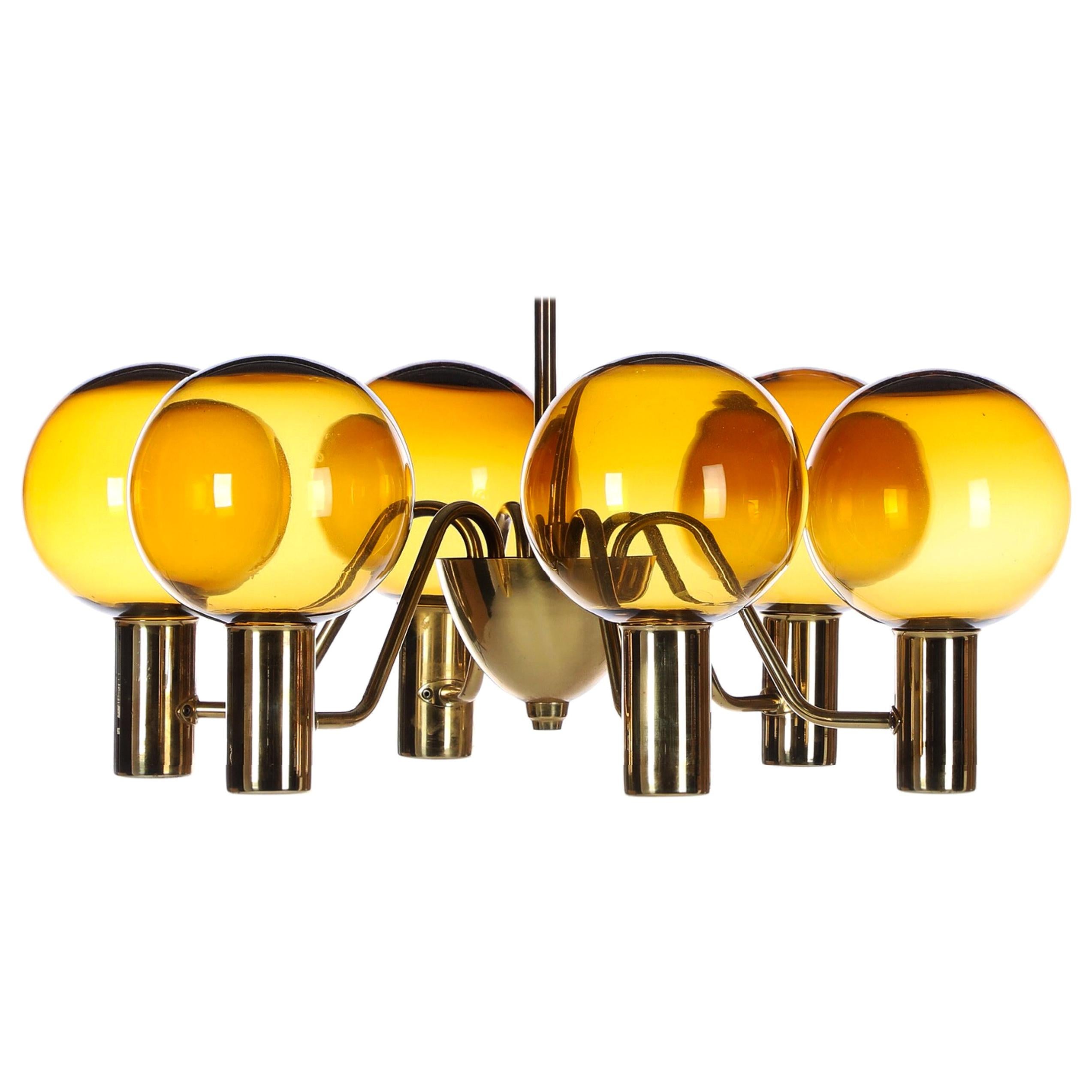 Patricia T372/6 Chandelier by Hans-Agne Jakobsson For Sale