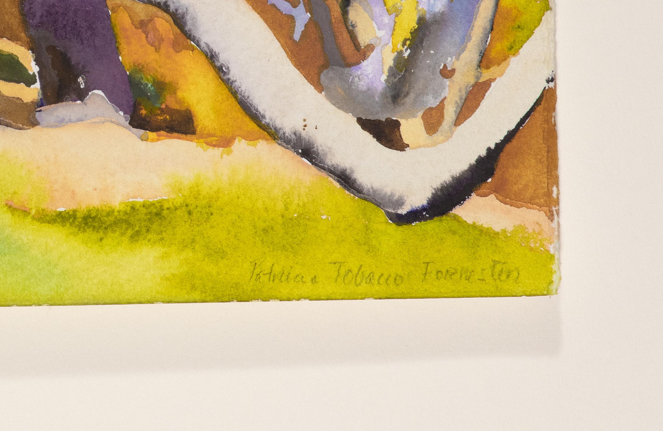 Aquarelle originale « Magnolia Spine » signée par Patricia Tobacco Forrester - Contemporain Painting par Patricia Tobacco-Forrester