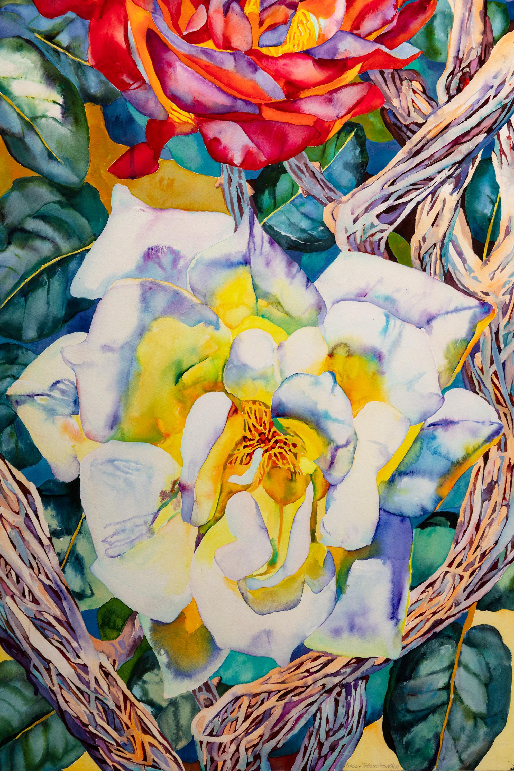 'Rosas y espinas' acuarela original firmada por Patricia Tobacco-Forrester 1