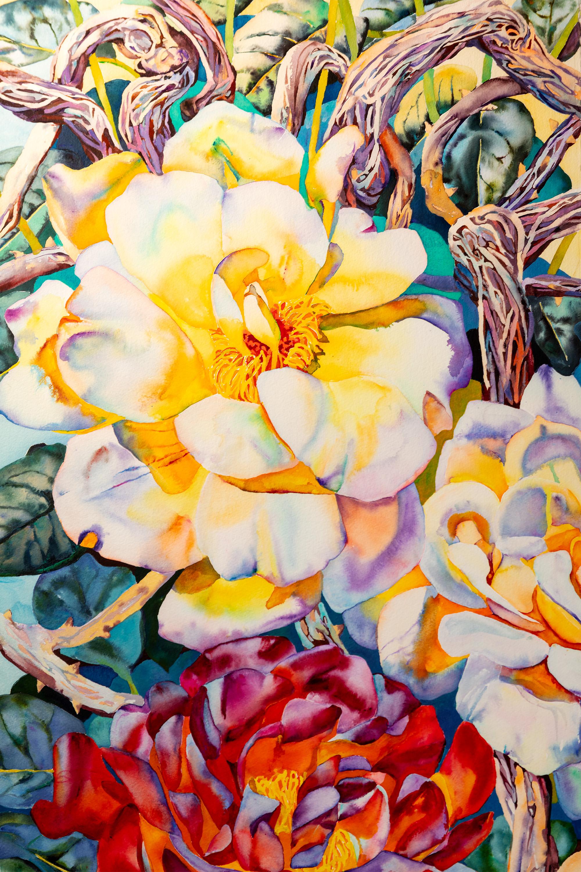 'Rosas y espinas' acuarela original firmada por Patricia Tobacco-Forrester 4