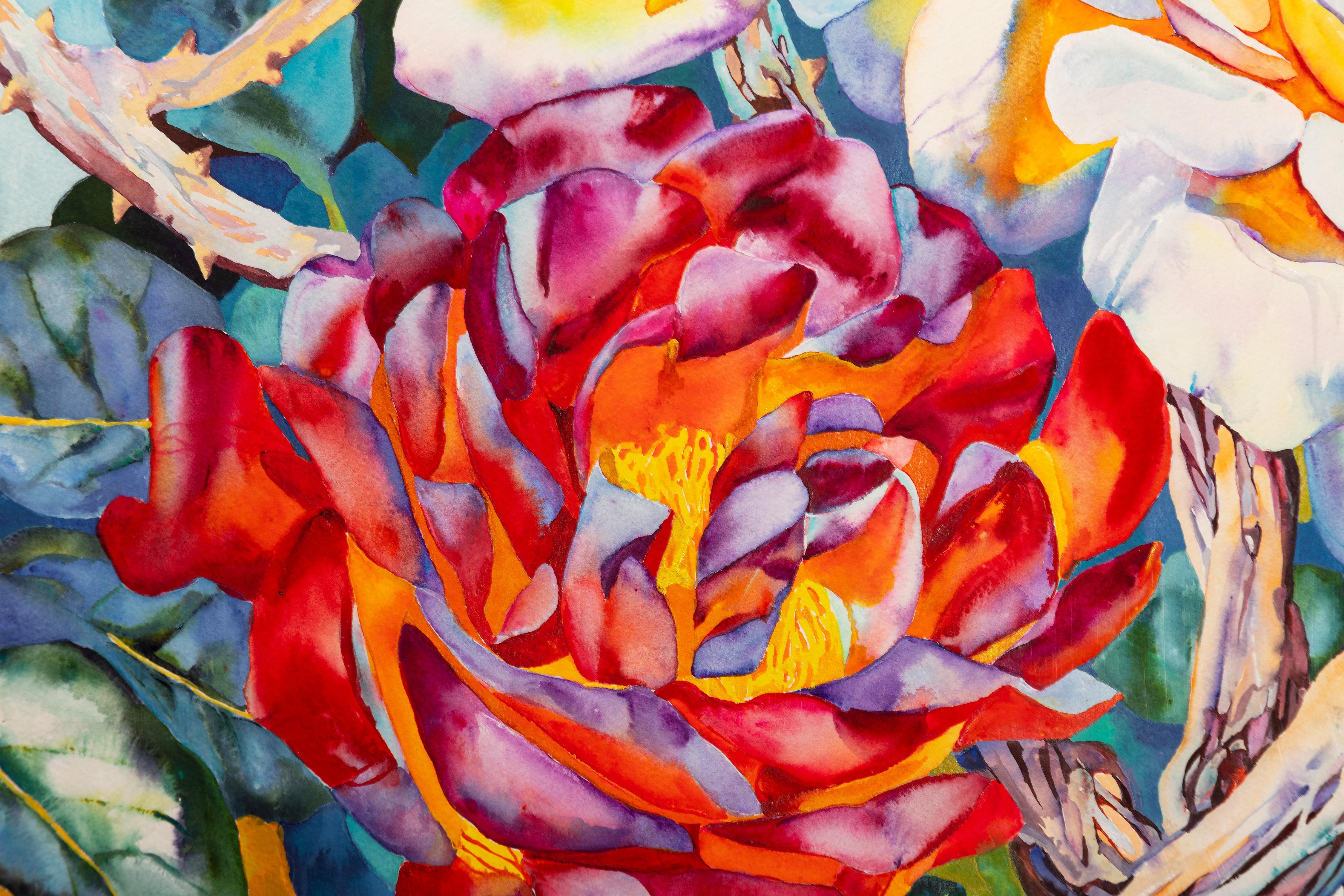 'Rosas y espinas' acuarela original firmada por Patricia Tobacco-Forrester 3