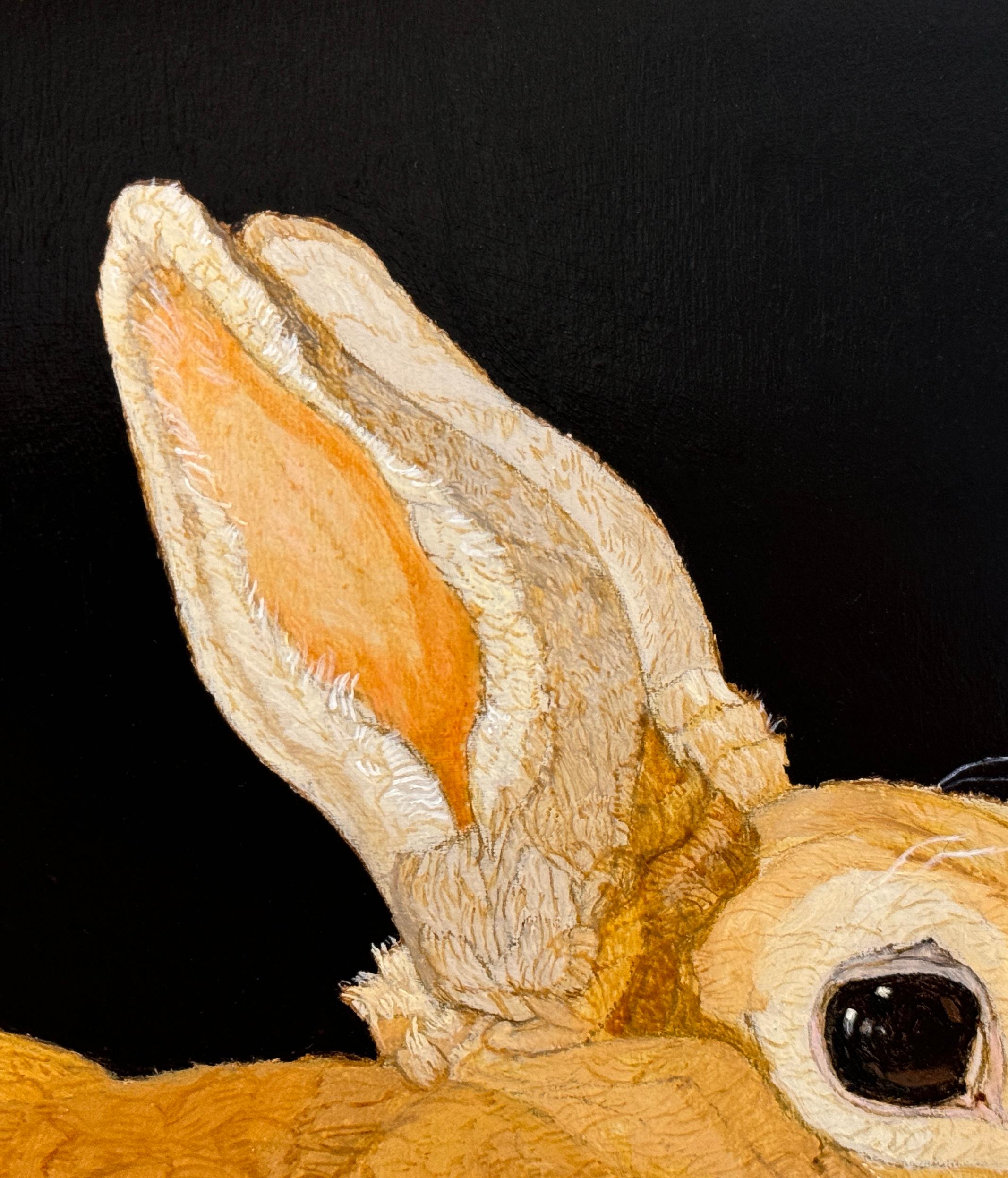 A REX RABBIT - Hyper Realism / Domestic Animal Painting / Fur / Bunny im Angebot 5