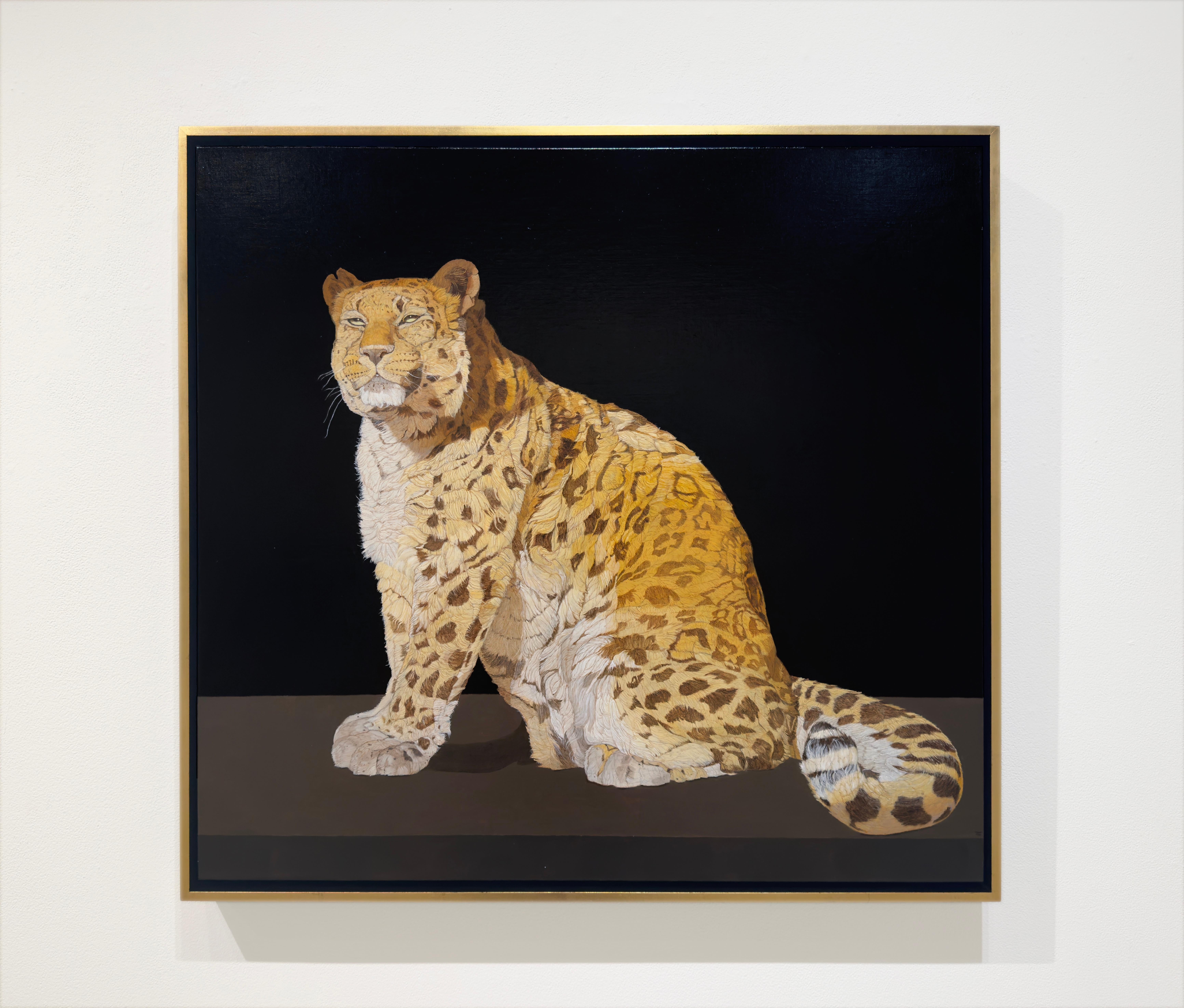 LEOPARDO AMUR HEMBRA CAPTURA - Realismo / Animal en peligro de extinción / Conservación - Painting de Patricia Traub