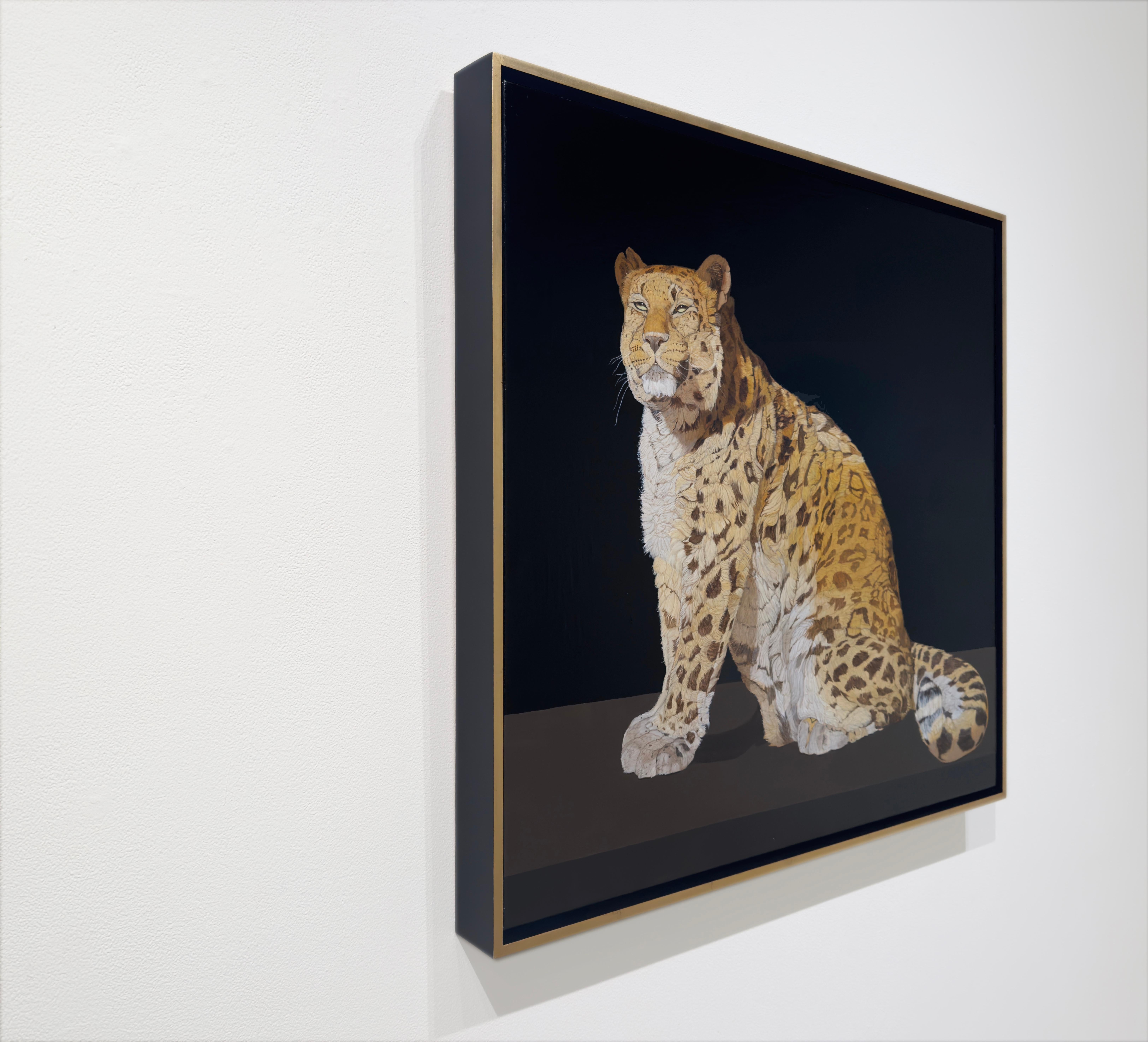 LEOPARDO AMUR HEMBRA CAPTURA - Realismo / Animal en peligro de extinción / Conservación - Painting Contemporáneo de Patricia Traub