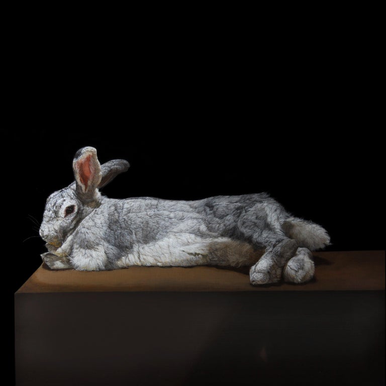 Patricia Traub - STRETCHED OUT CHINCHILLA RABBIT, academic realism ...