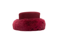 Patricia Underwood Raspberry Wool & Fur Hat