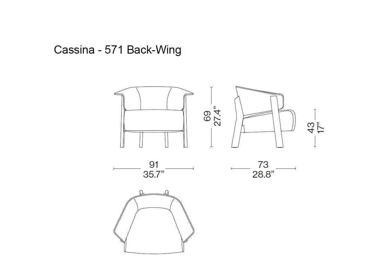Patricia Urquiola Back Wing” armchair Cassina Edition im Angebot 3