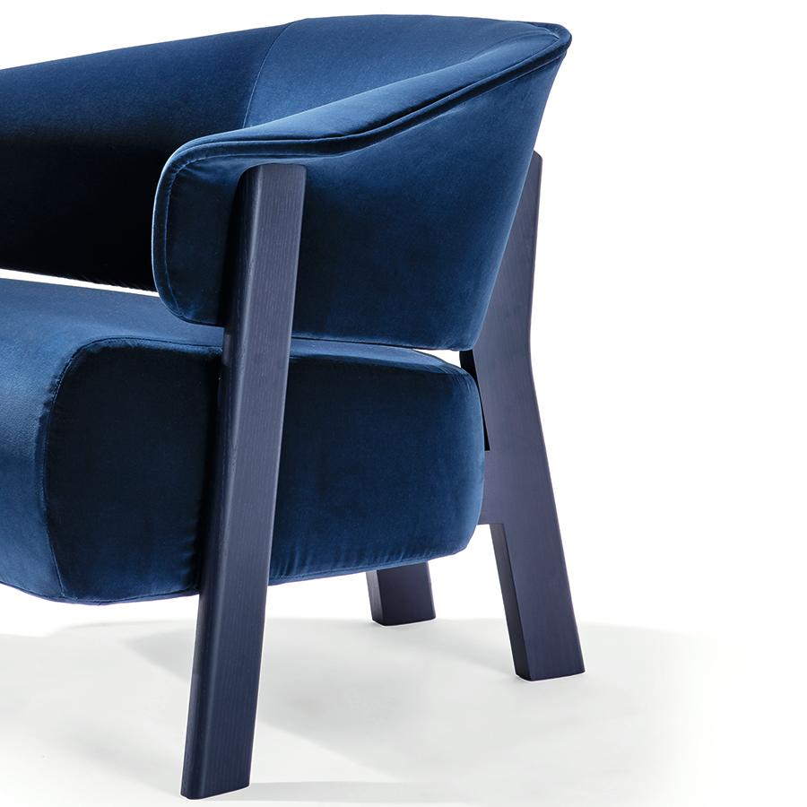 Mid-Century Modern Patricia Urquiola ''Back-Wing Armchair', Wood, Foam and Fabric by Cassina