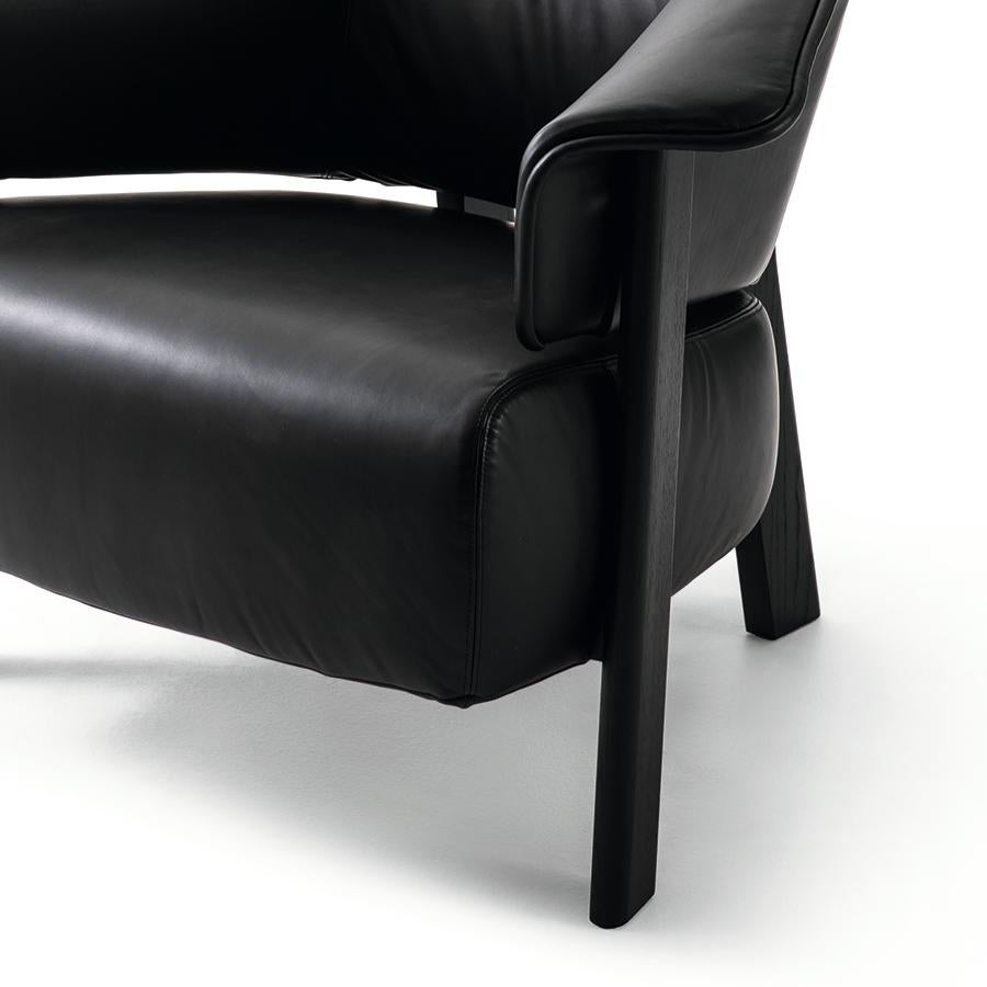 Italian Patricia Urquiola ''Back-Wing Armchair', Wood, Foam and Leather by Cassina