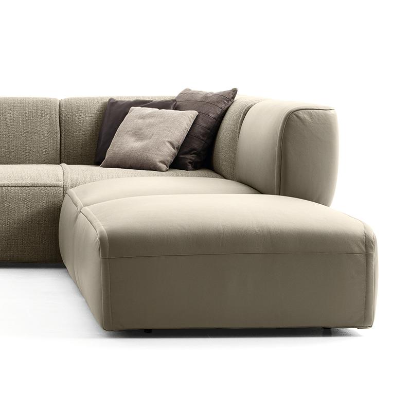 Modular sofa designed by Patricia Urquiola in 2018. Manufactured by Cassina in Italy.

An inventive modular sofa, with soft, inviting curves that bespeak comfort to the max and extreme versatility. The rounded arm-rests curve to meet the back, the