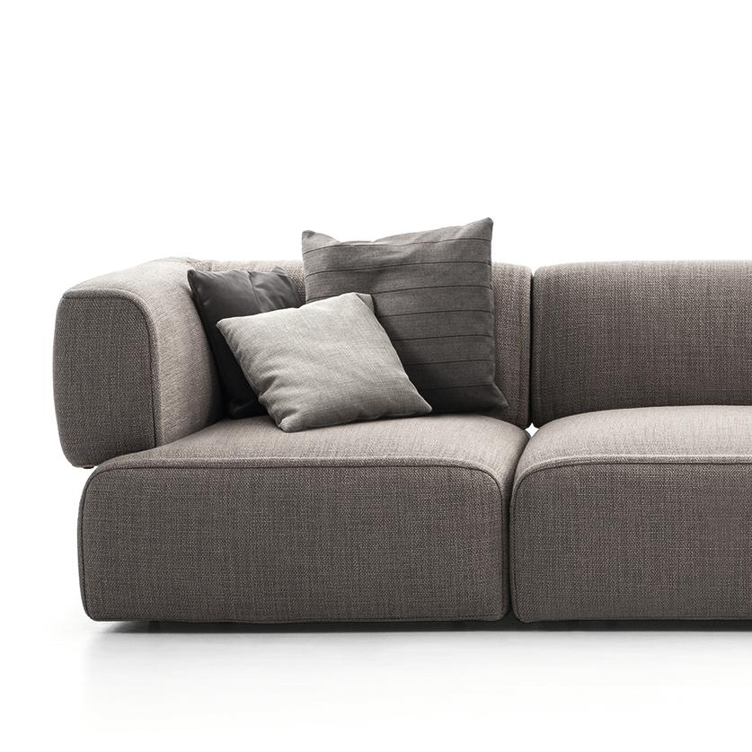 Modular Sofa designed by Patricia Urquiola in 2018. Manufactured by Cassina in Italy.

An inventive modular sofa, with soft, inviting curves that bespeak comfort to the max and extreme versatility. The rounded arm-rests curve to meet the back, the