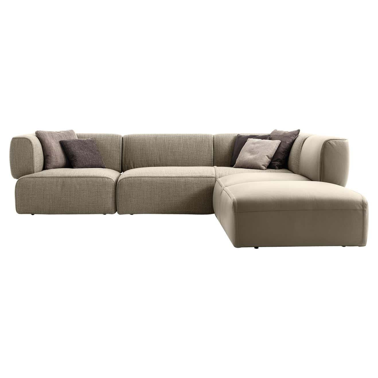 Mid-Century Modern Patricia Urquiola 'Bowy' Sofa, Foam and Fabric by Cassina For Sale