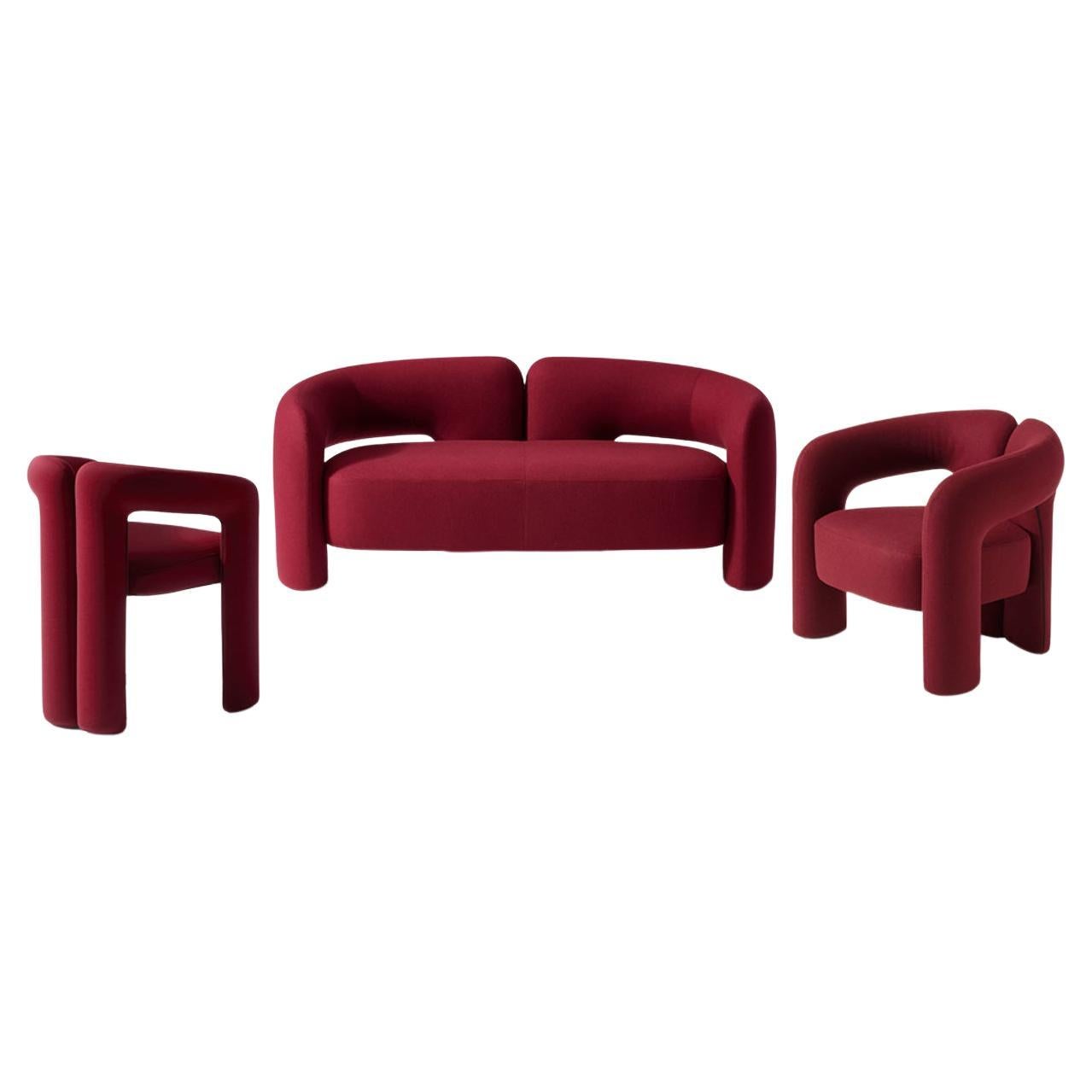 Patricia Urquiola Dudet Sofa and Two Armchairs Set by Cassina