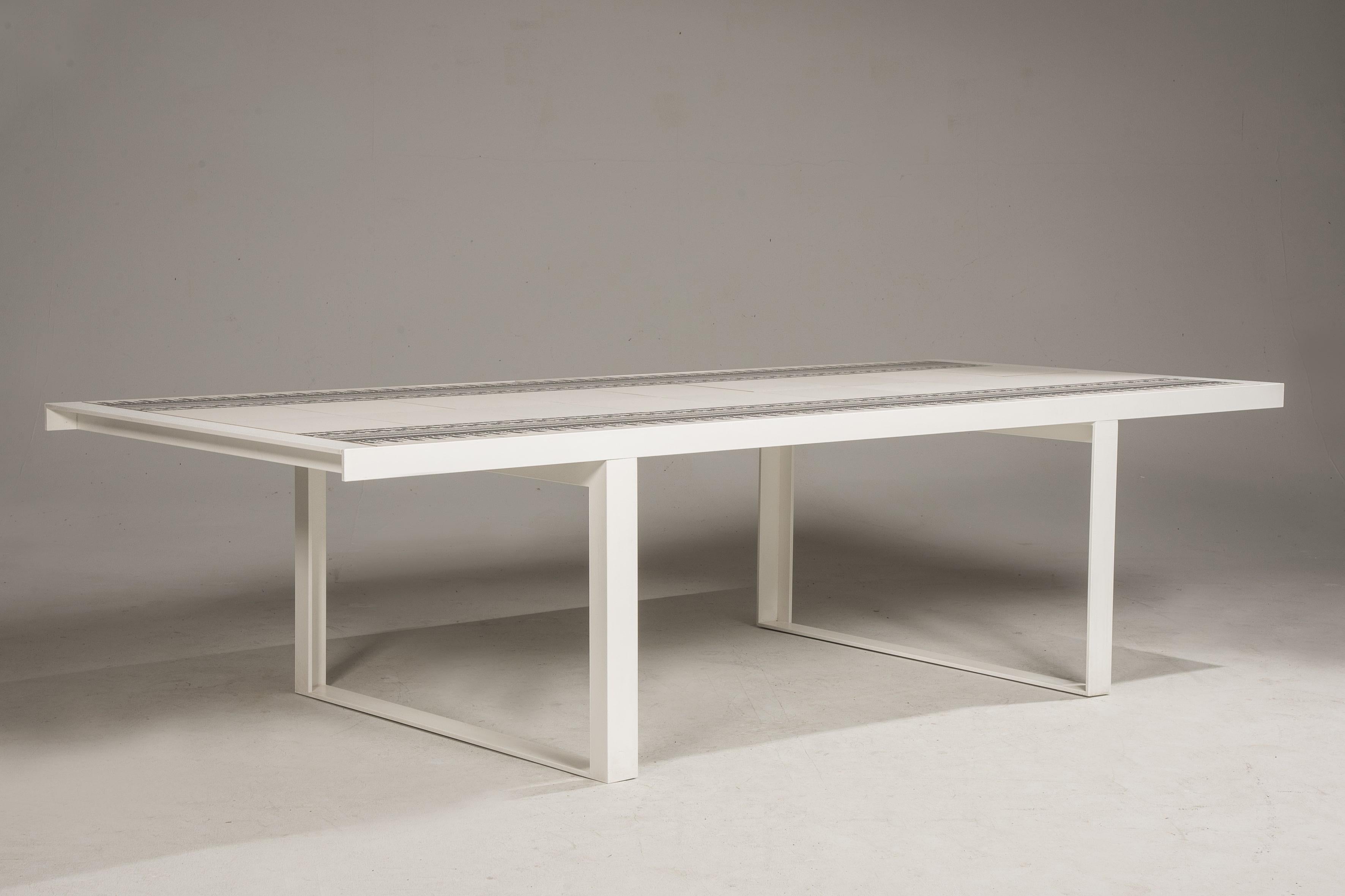 Contemporary Patricia Urquiola for B&B 2007 White Porcelain Canasta Table For Sale