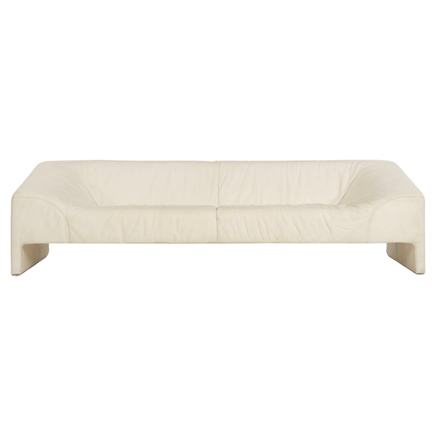 Patricia Urquiola for Moroso "Malmo" White Leather Sofa