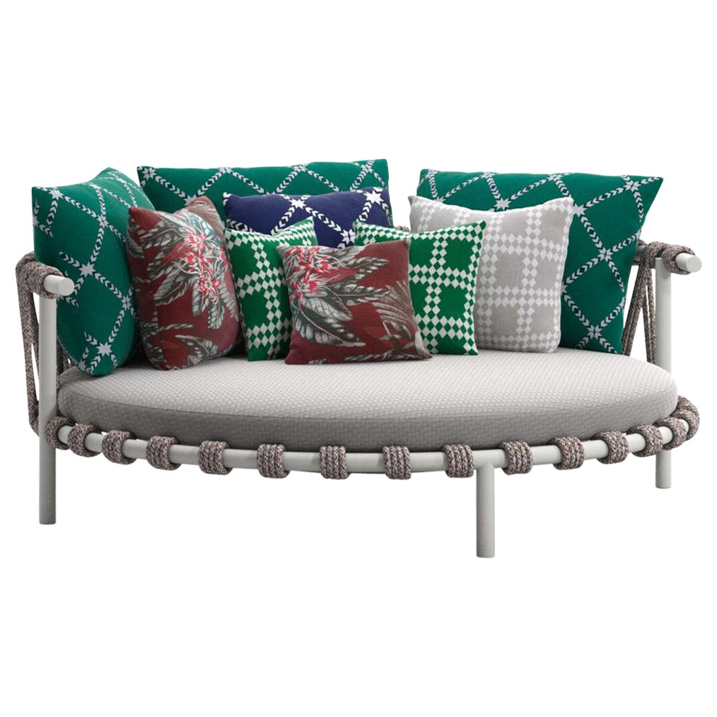 Patricia Urquiola für Cassina Italien, Sofa „Trampoline“ für den Außenbereich in hellem Grau, neu