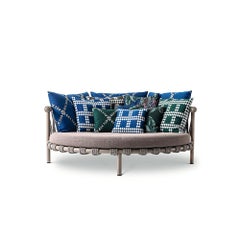 Divano per esterni ''Trampoline'' di Patricia Urquiola, acciaio, corda e tessuto di Cassina