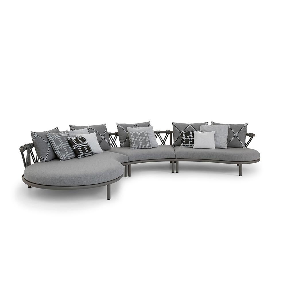 Outdoor sofa designed by Patricia Urquiola in 2020. Manufactured by Cassina in Italy.

Patricia Urquiola interprets the happiness of life outdoors with a collection full of playful designs with rounded and sinuous shapes. The collection stands out