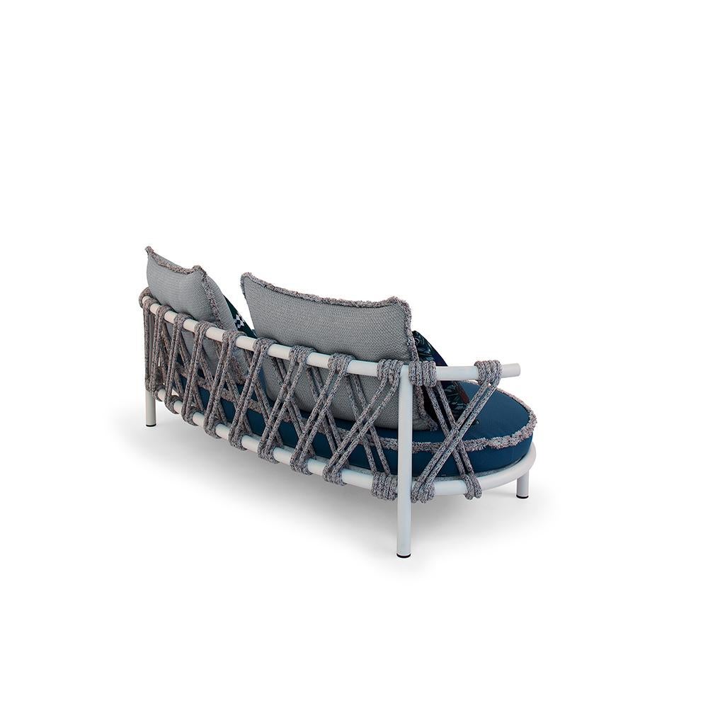 Italian Patricia Urquiola ''Trampoline' Outdoor Sofa, Steel, Rope and Fabric by Cassina For Sale