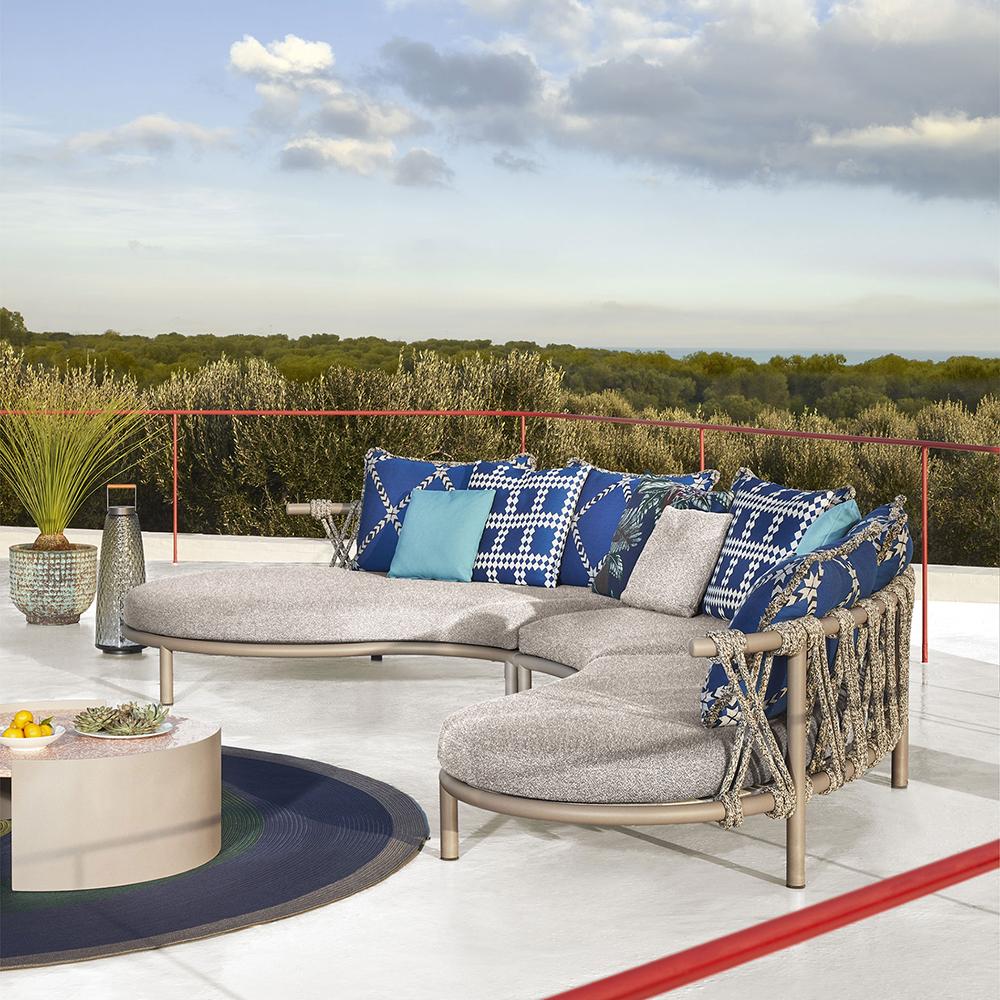 Patricia Urquiola ''Trampoline' Outdoor Sofa, Steel, Rope and Fabric by Cassina 3