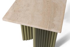 Patricia Urquiola Vidalenta Green Metal Marble Outdoor Coffee Table for Cassina