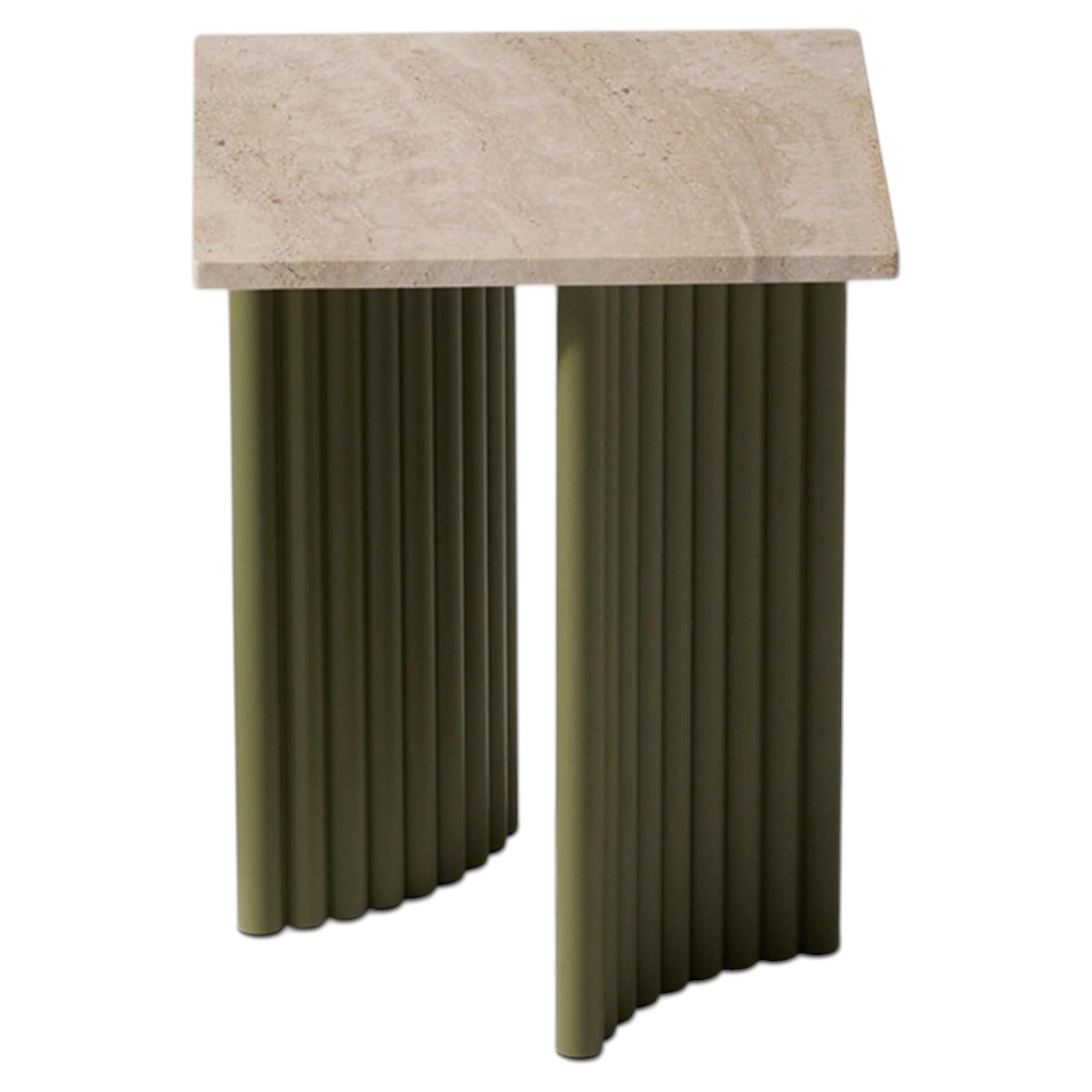 Patricia Urquiola Vidalenta Green Metal Marble Outdoor Coffee Table for Cassina For Sale