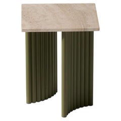 Patricia Urquiola Vidalenta Green Metal Marble Outdoor Coffee Table for Cassina