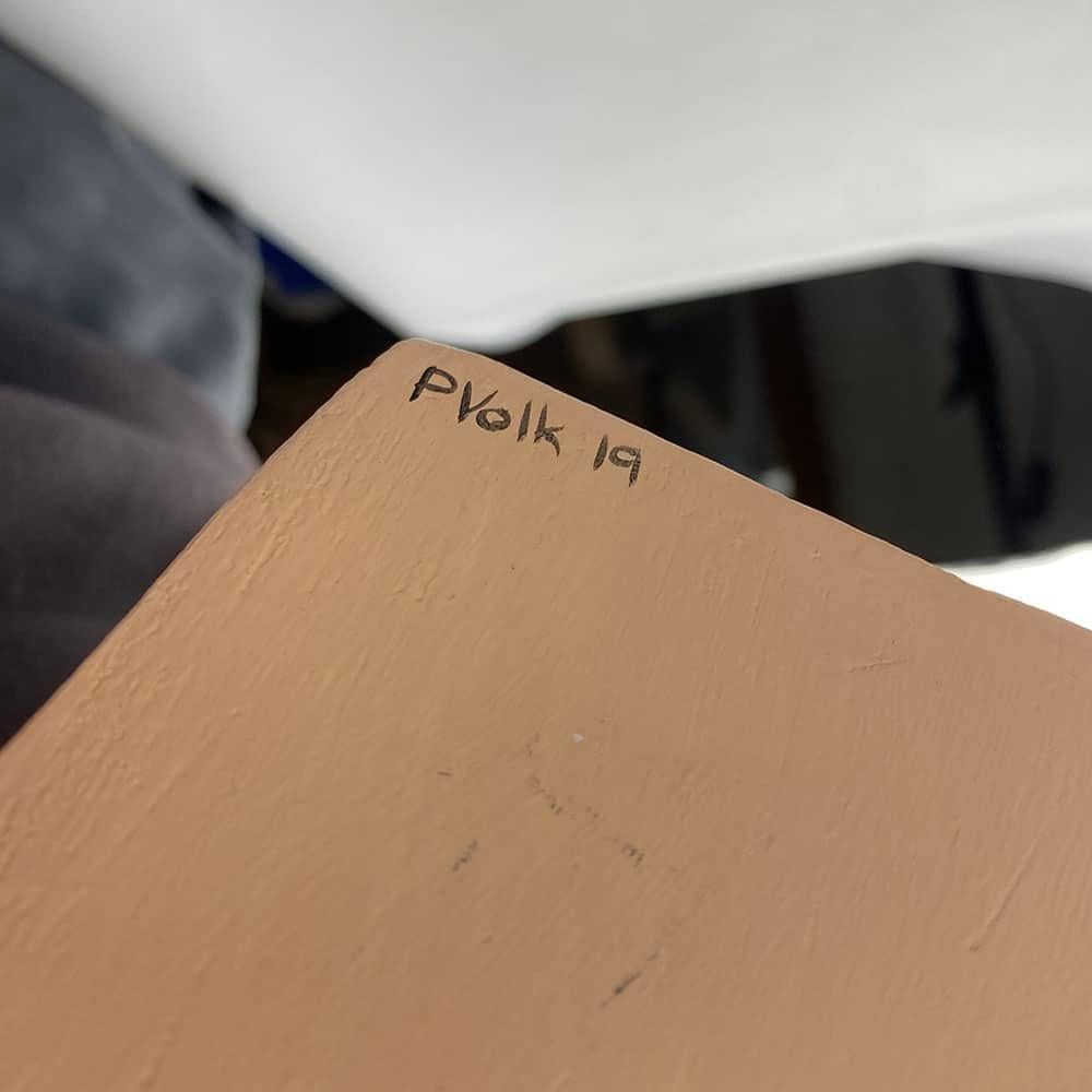 Embrace by Patricia Volk - Abstract ceramic sculpture, painted clay, pink & grey For Sale 5