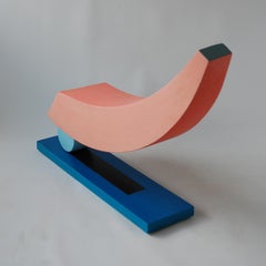 Float by Patricia Volk - Abstract ceramic sculpture, painted clay