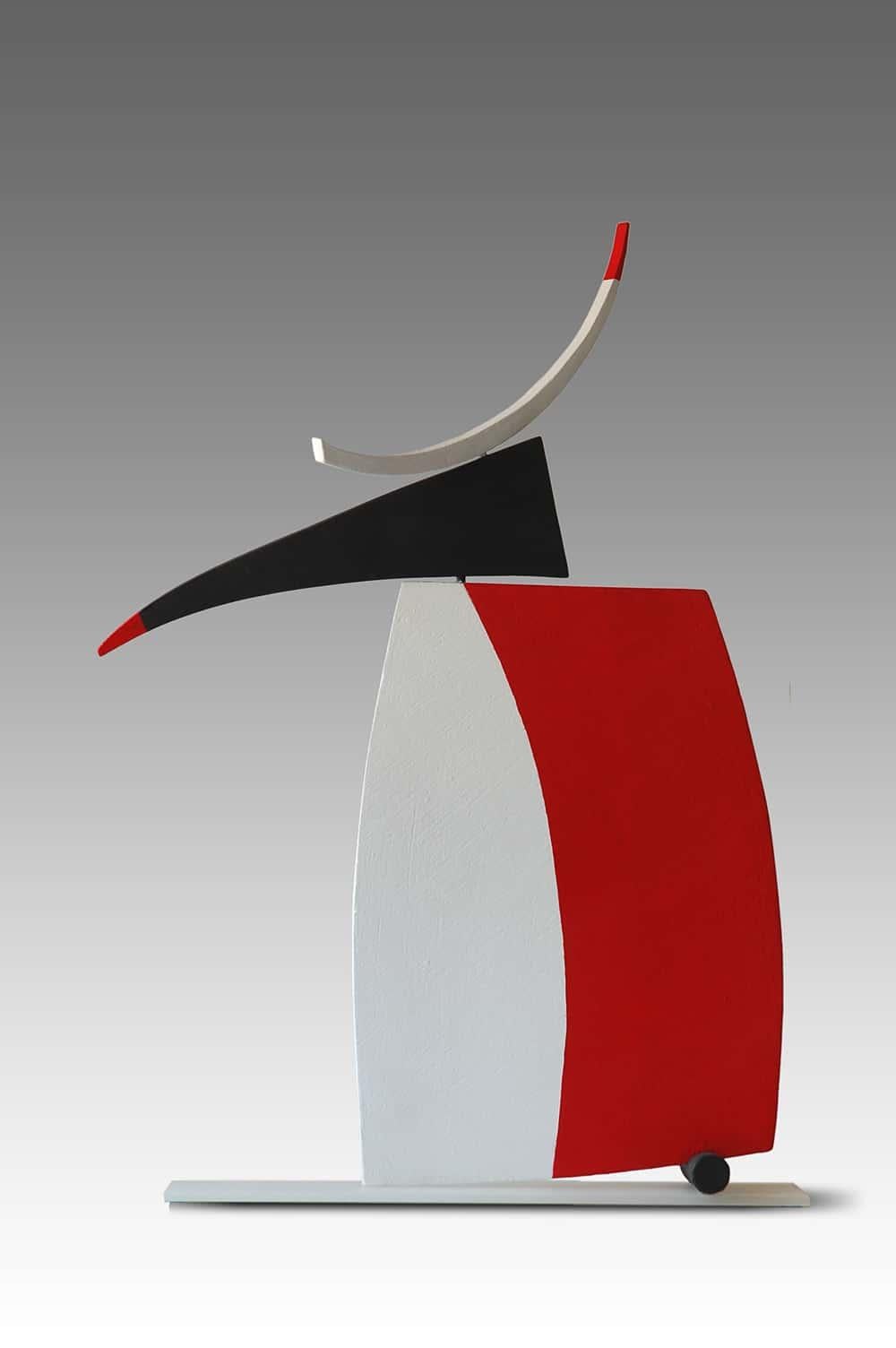 Ignite is a unique fired clay constructed, painted and mounted on glass sculpture by contemporary artist Patricia Volk, dimensions are 63 × 51 × 8 cm (24.8 × 20.1 × 3.1 in). 
The sculpture is signed and comes with a certificate of authenticity.