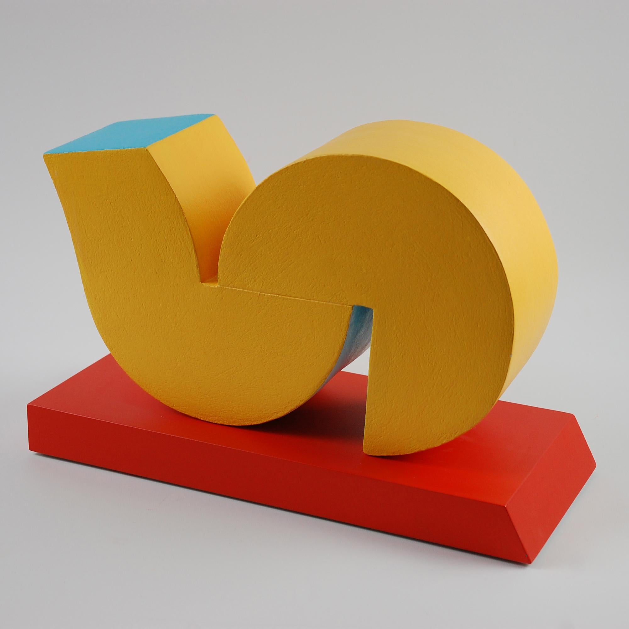 Quadrant de Patricia Volk - Sculpture en céramique abstraite, argile peinte en vente 2