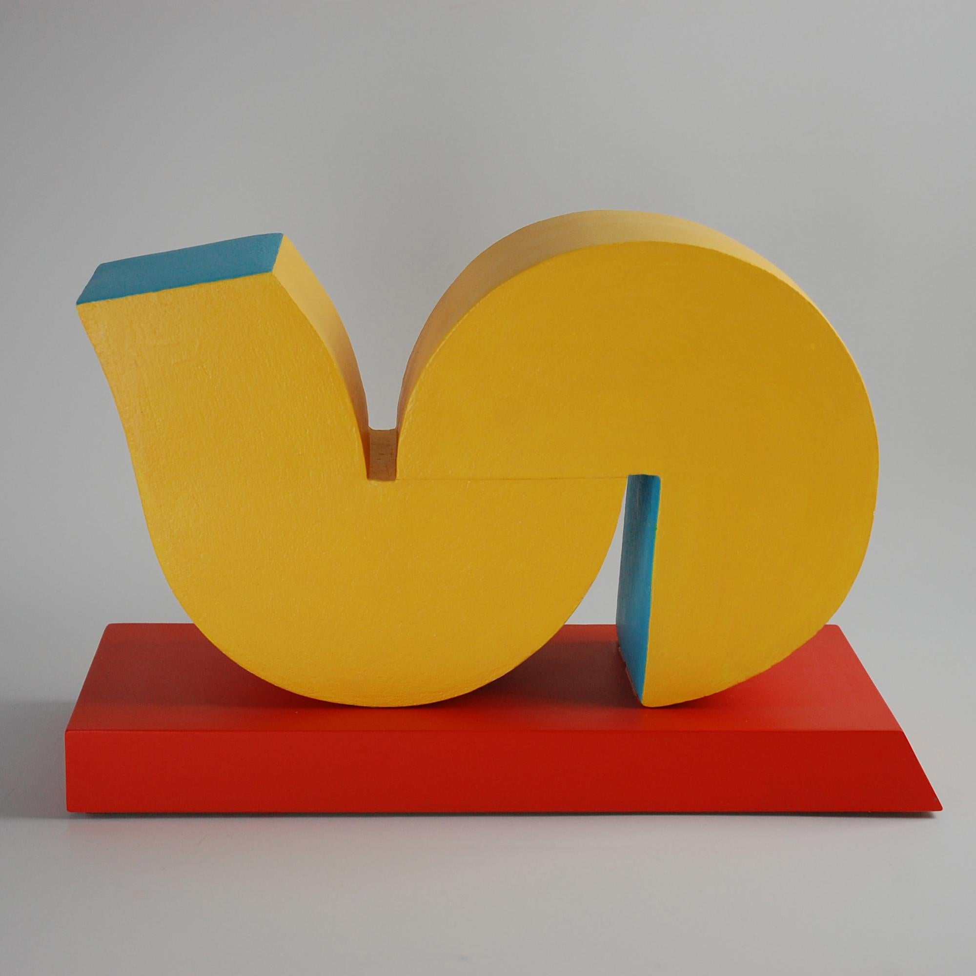 Quadrant de Patricia Volk - Sculpture en céramique abstraite, argile peinte en vente 3