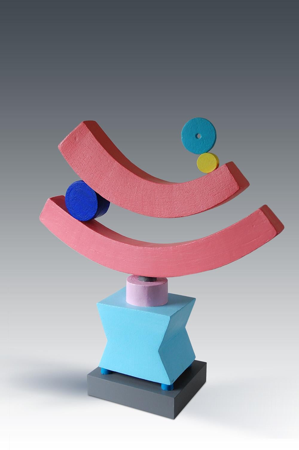 Quest by Patricia Volk - Abstract ceramic sculpture, painted clay