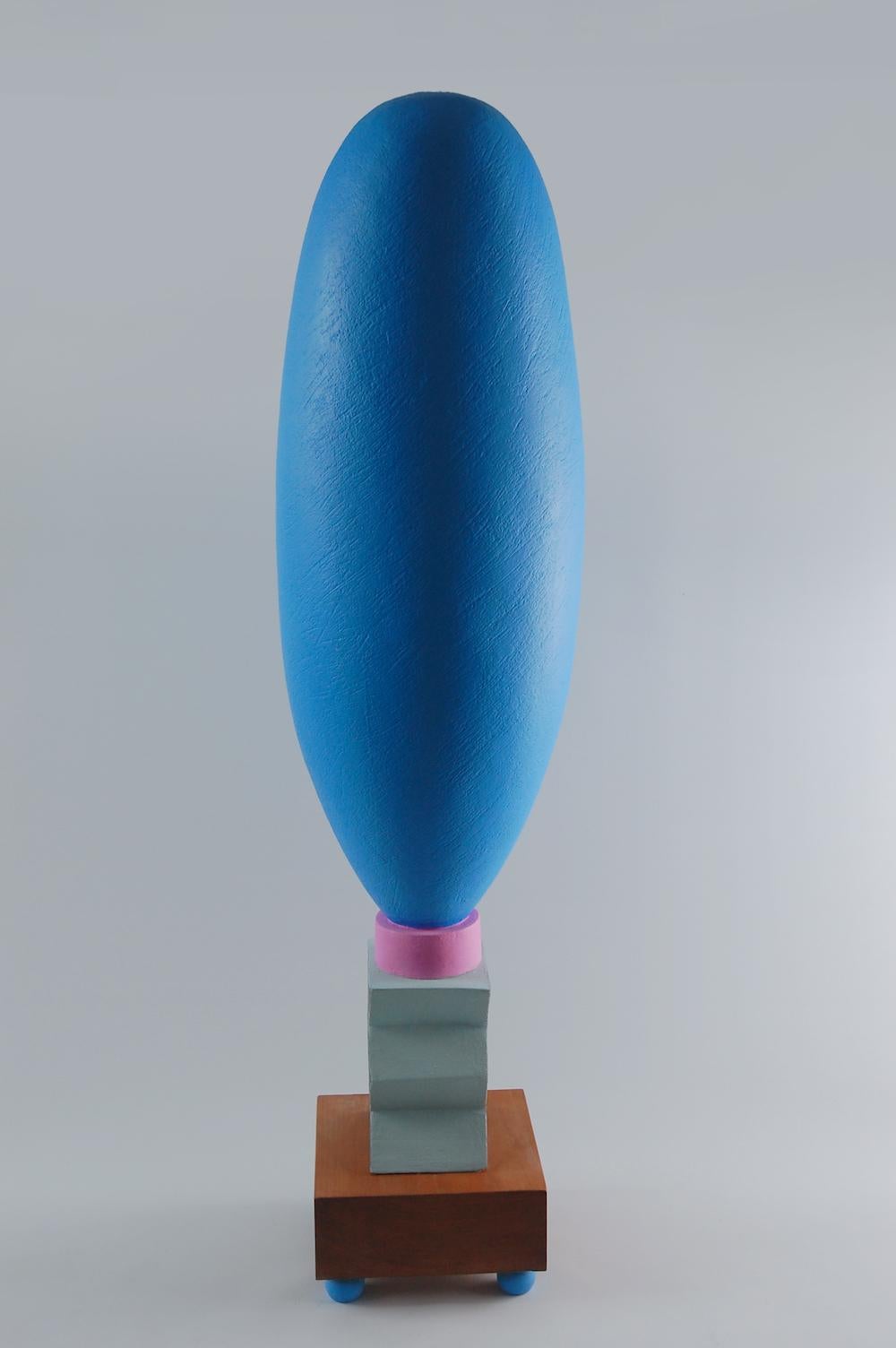 Serendipity 2 von Patricia Volk - Abstrakte Keramikskulptur, bemalter Ton, Totem im Angebot 3