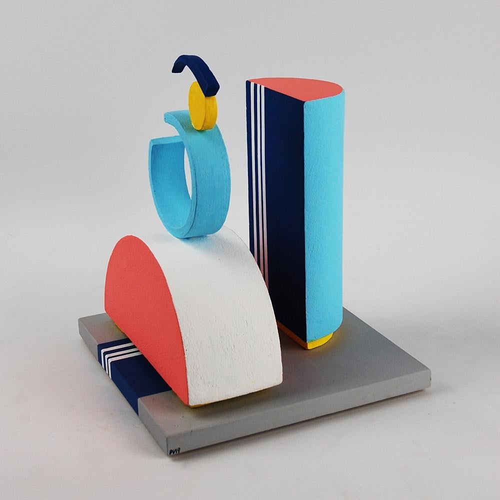 Union di Patricia VOLK - Scultura astratta in ceramica, argilla dipinta, colorata - Sculpture Contemporaneo di Patricia Volk