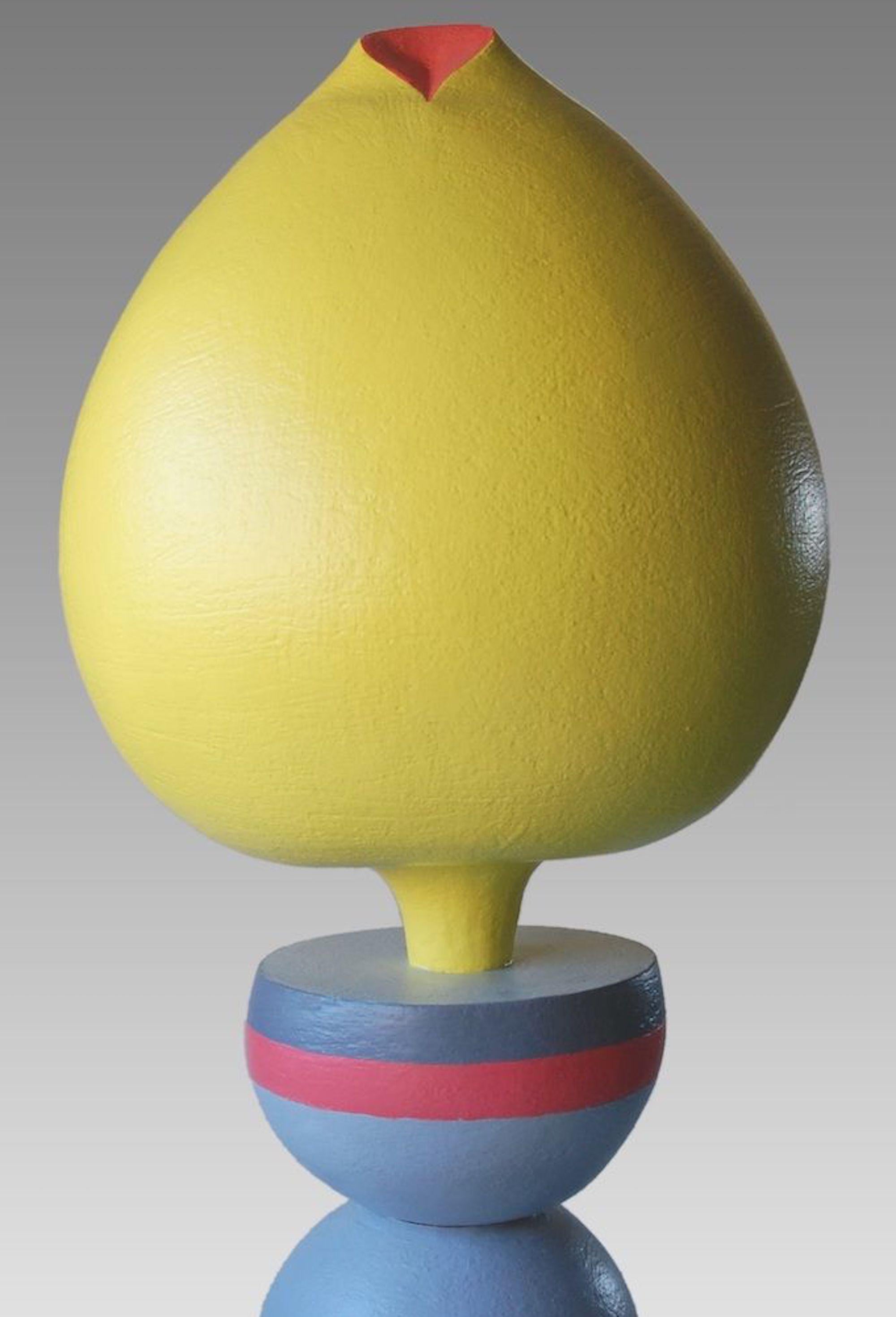Hacia arriba (4) de Patricia Volk - Escultura abstracta de cerámica, arcilla pintada, brillante en venta 4