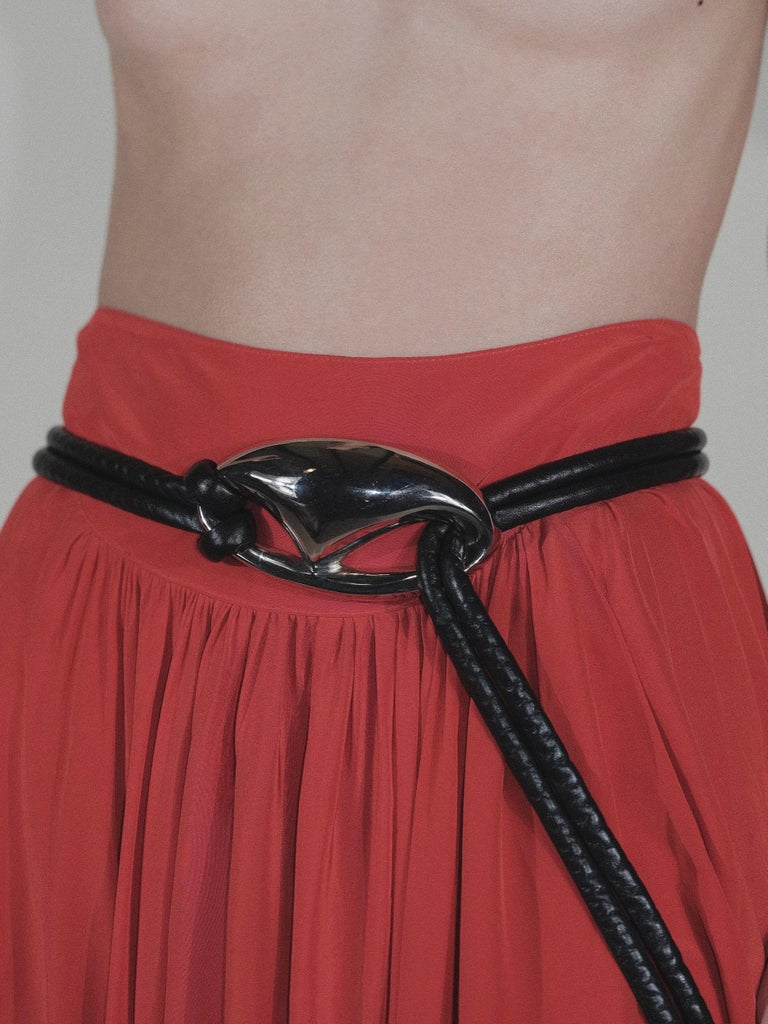 Patricia von Musulin Belt Black Leather Silver 1982 Calderon  display picture 2