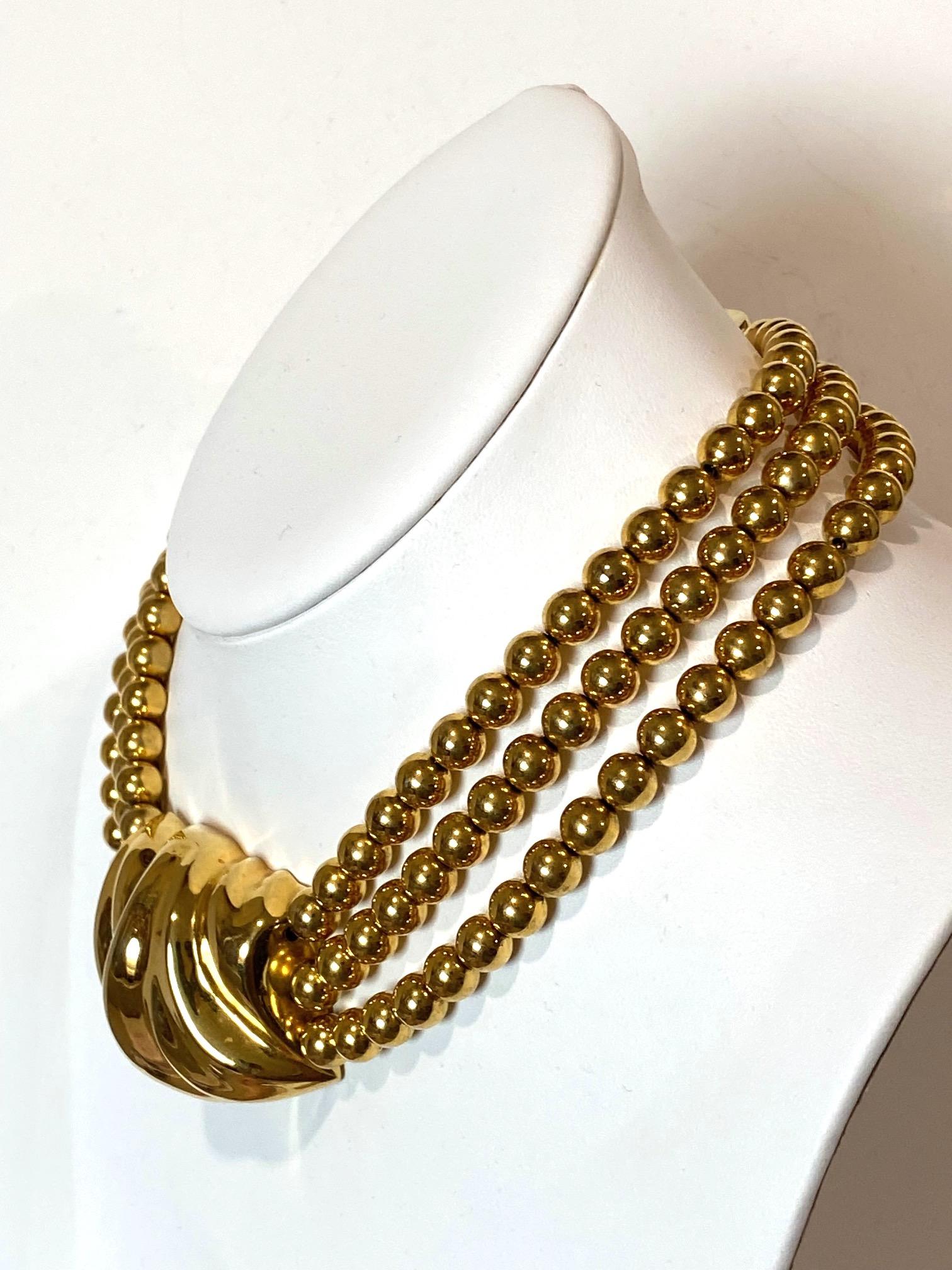 Patricia Von Musulin Gold on Sterling Silver Necklace For Sale 1