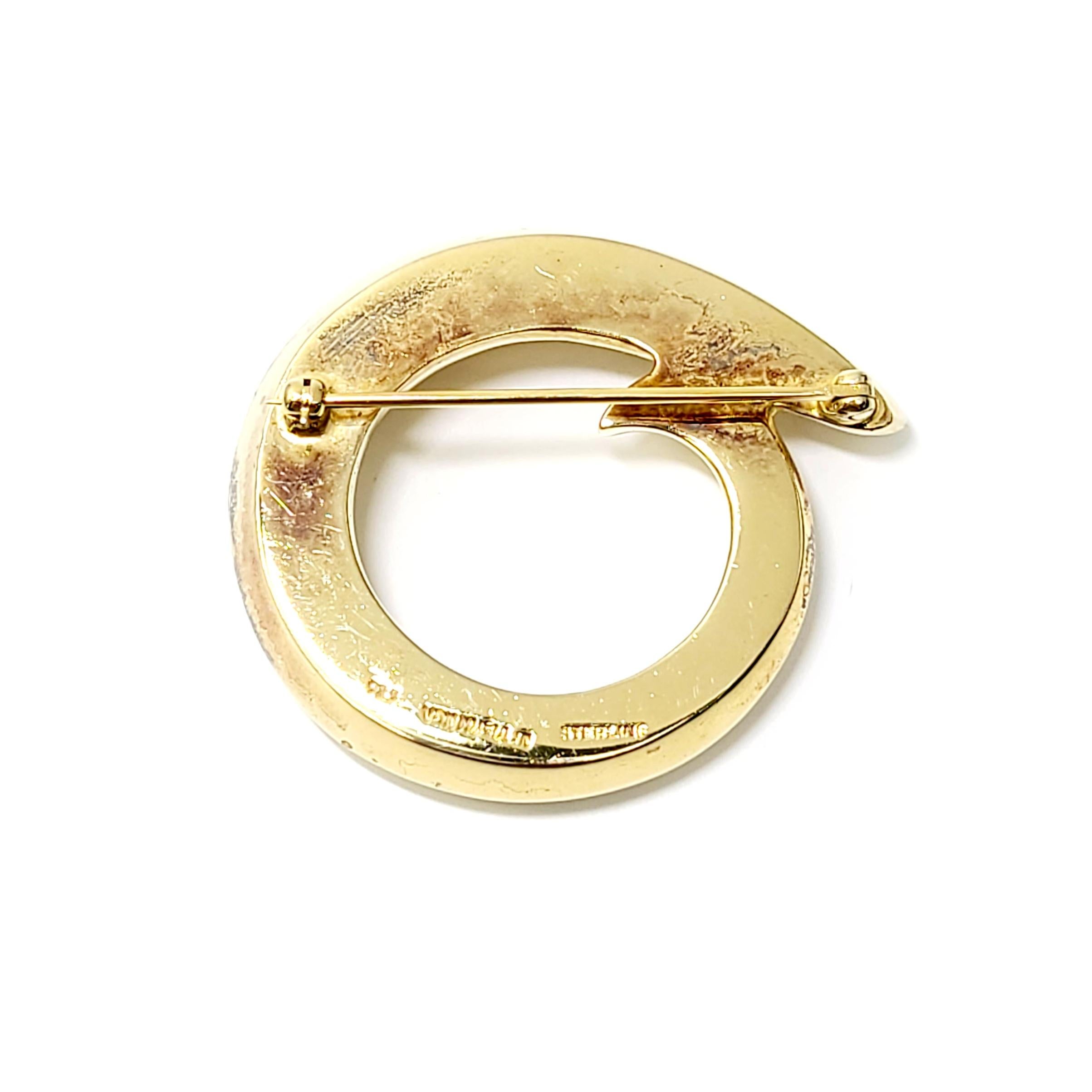 Patricia Von Musulin Gold Wash Over Sterling Silver Circle Pin 1