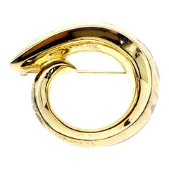 Patricia Von Musulin Gold Wash Over Sterling Silver Circle Pin